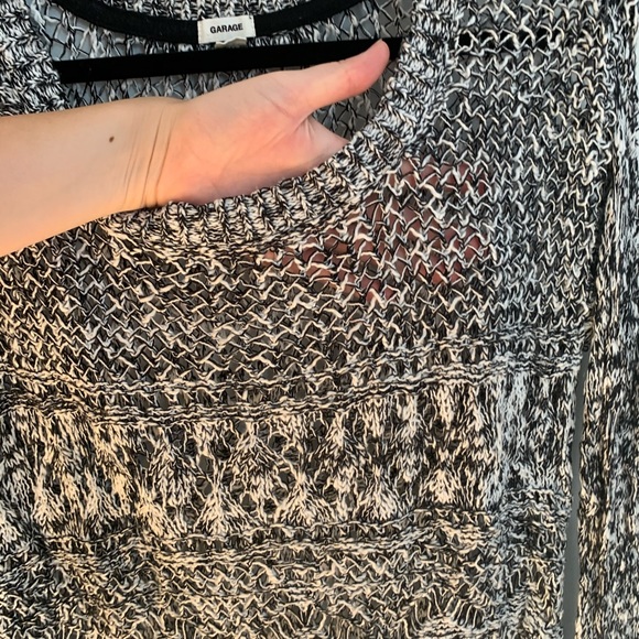 Garage speckled grey longsleeved knit sweater - Picture 3 of 3